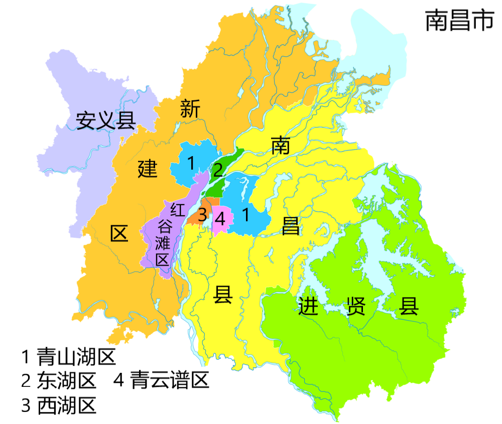 江西省各市縣級地圖